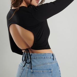 Open back long sleeve